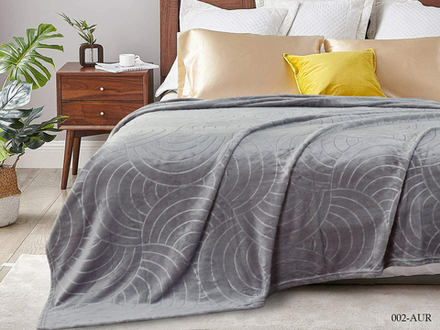 Плед 150х200 велсофт, Cleo, Aura серый 150/002-AUR