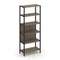 Shelf System Односекционный стеллаж пятиярусный SN.STM-511 Вяз Благородный/Металл Черный 810*400*198