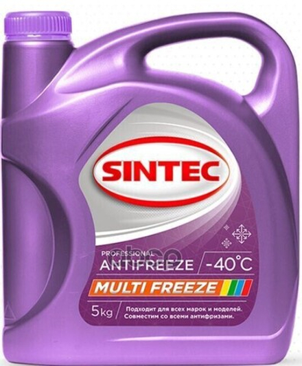 Антифриз Sintec Multifreeze G12 Готовый -40c Красный 5 Кг 800534 SINTEC арт. 800534