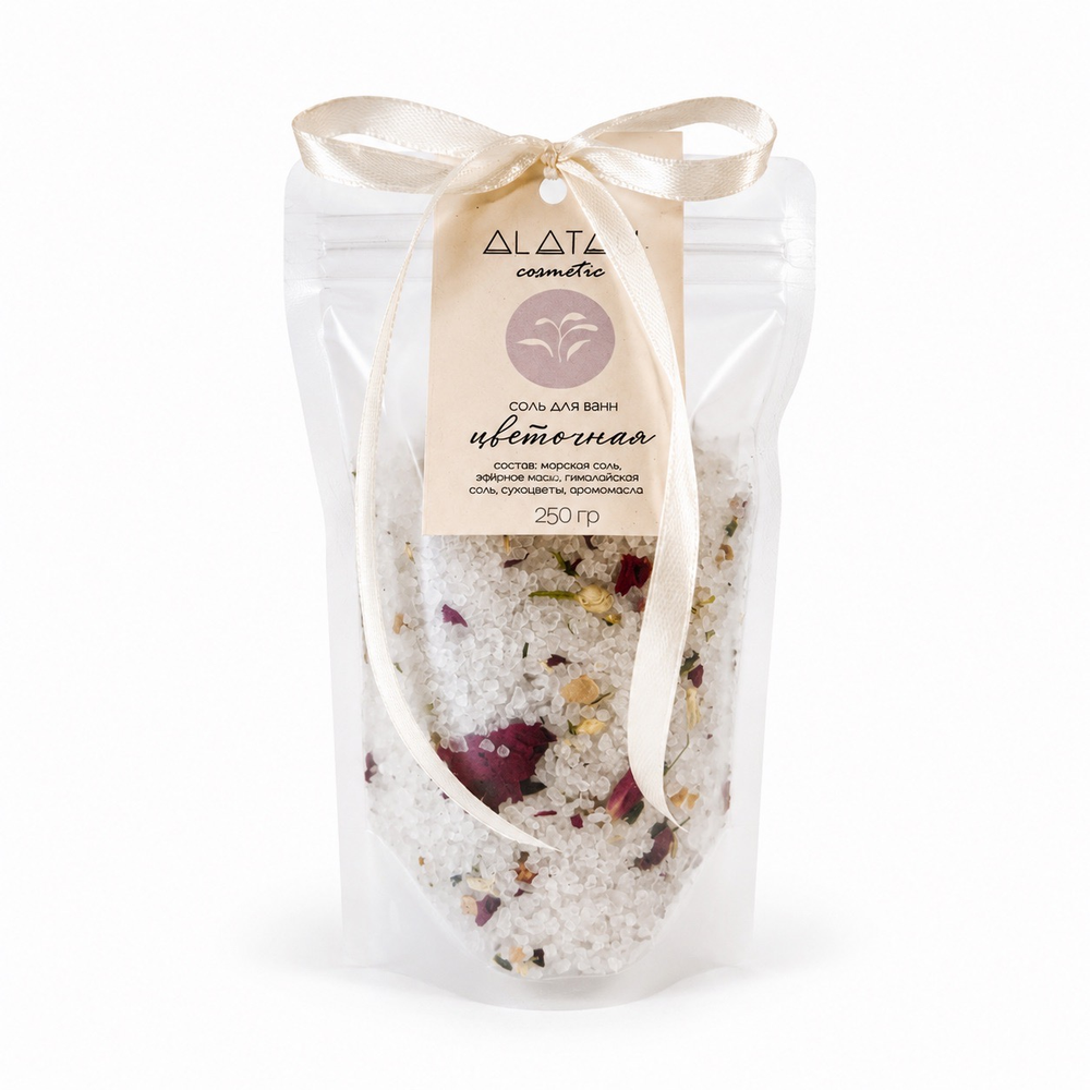 Соль для ванны Цветочная, 250 гр (Alatau Cosmetic)