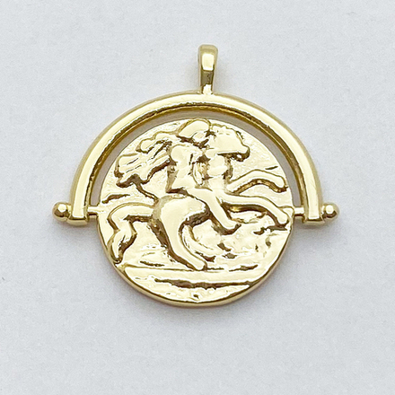 Подвеска Всадник, цвет золото, размер 20*20 мм, цена за 1 шт