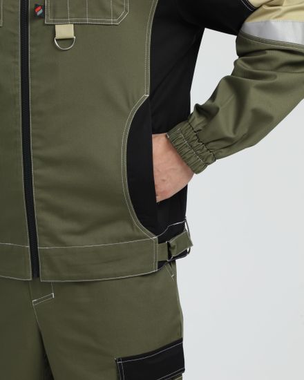 Костюм "Вектрон-2 МВО" полукомбинезон (хаки/черный/бежевый)