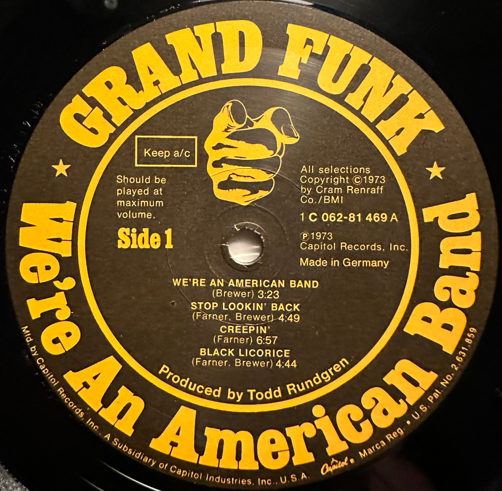 Grand Funk - We're An American Band (Германия 1973г.)