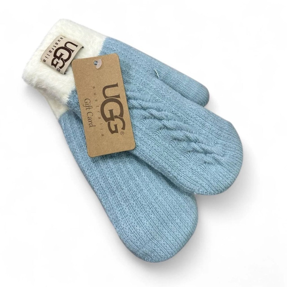 Женские Вязаные Перчатки UGG Blue