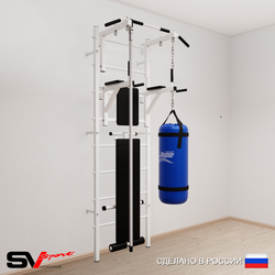 Шведская стенка Sv Sport усиленная 6803 (Турник стандарт/Брусья/Скамья/Канат/Цепь/Мешок 30кг)