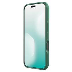 Чехол зеленого цвета (Dark Green) от Nillkin для iPhone 17, серия CamShield Pro Case (защитная сдвижная шторка для камеры)