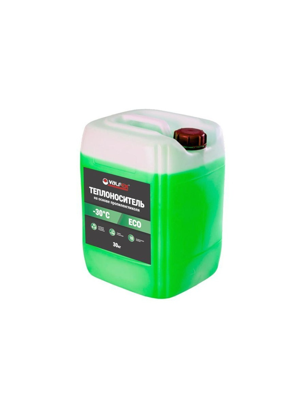 Теплоноситель ECO -30 (на основе пропиленгликоля) 10кг (60шт пал.) VALFEX VF.TZ.30010