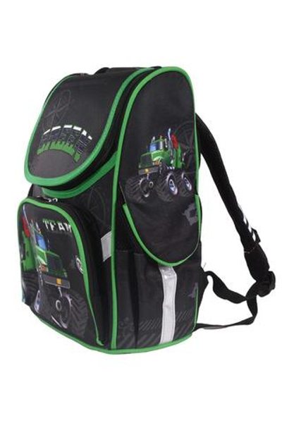 Рюкзак школьн.33*29*16см, ортоп, спинка, машина, 1отделение, 3 кармана,