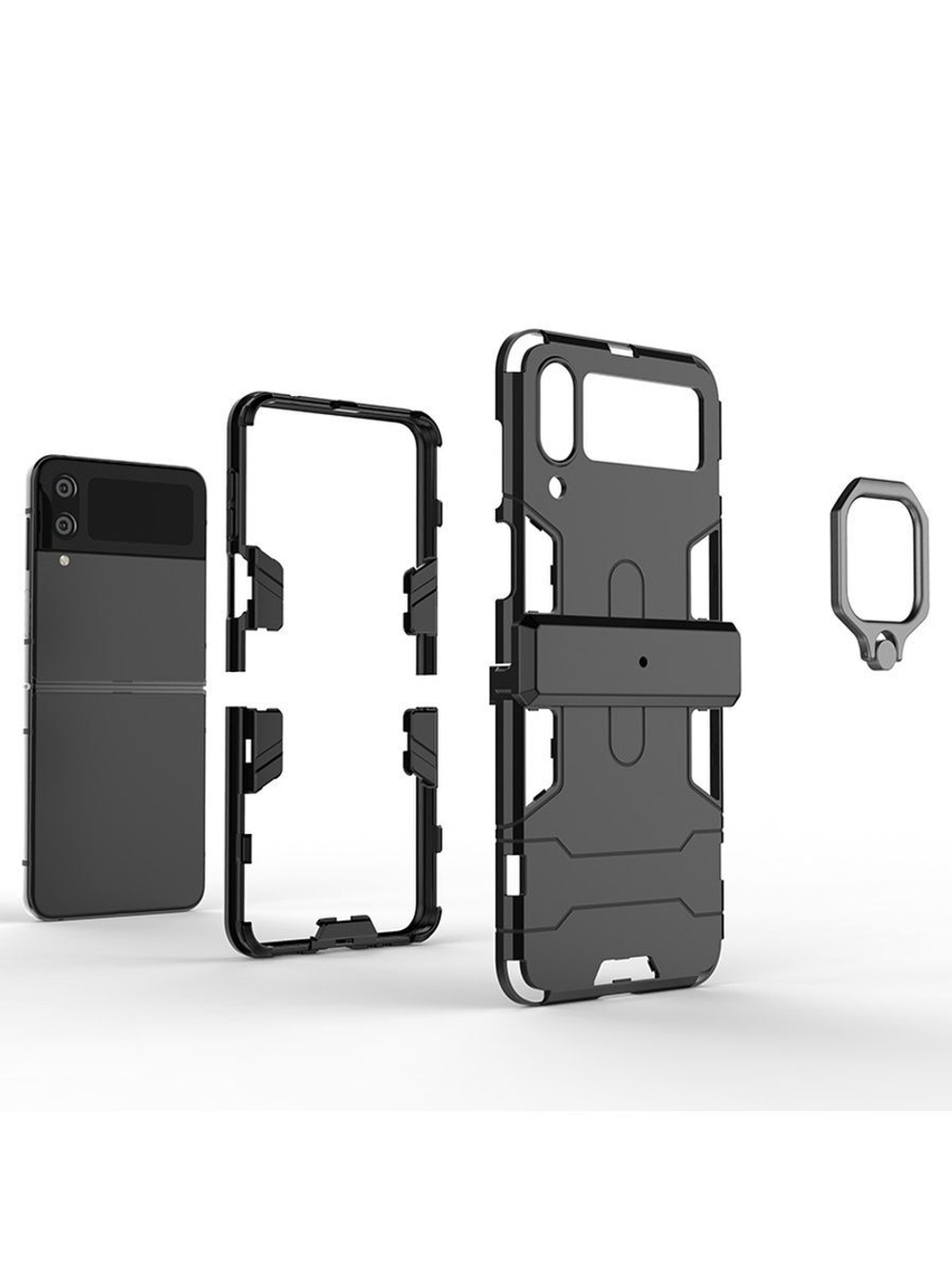 Противоударный чехол с кольцом Panther Case для Samsung Galaxy Z Flip 4