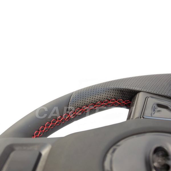 Руль "Барс" в экокоже со вставками черный лак на Лада Приора, Гранта, Калина 2, ВАЗ 2110-12 с европанелью