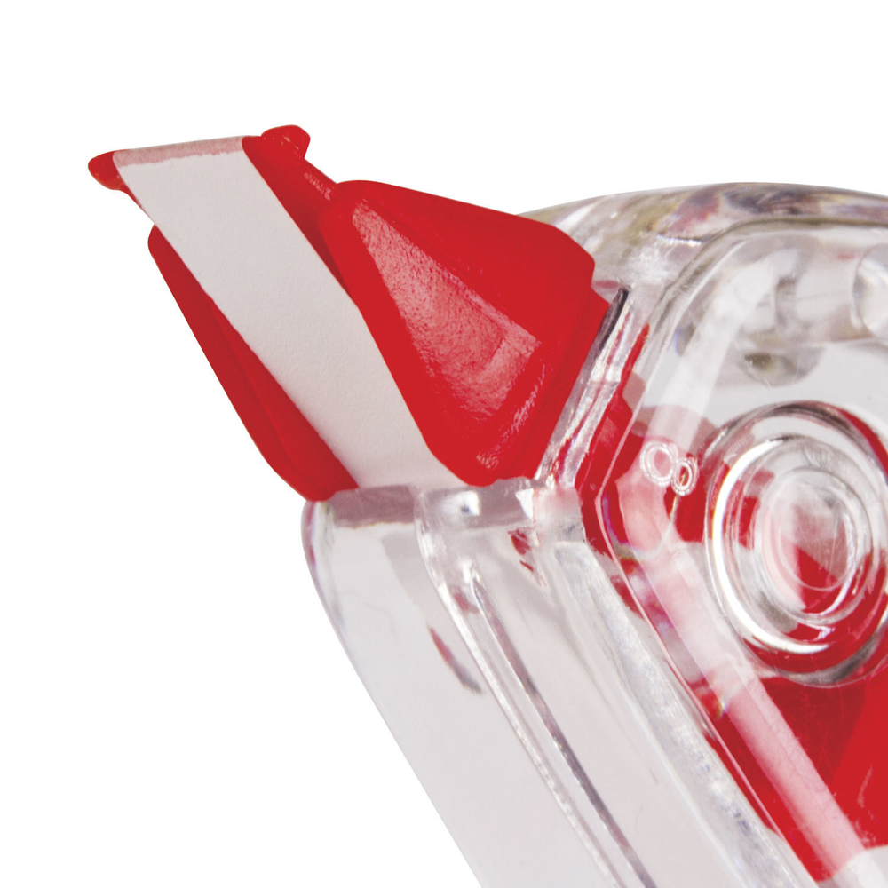 Корректирующая лента BRAUBERG RED POWER 5 мм х 6 м корпус прозрачный механизм перемотки европодвес (12 штук в упаковке)