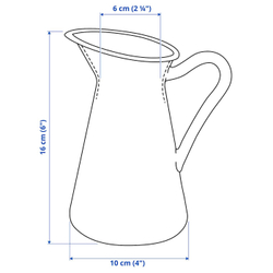 IKEA SOCKERÄRT  (ИКЕА СОСКЕРÄРТ)  -  Ваза/кувшин, белый, 16 см