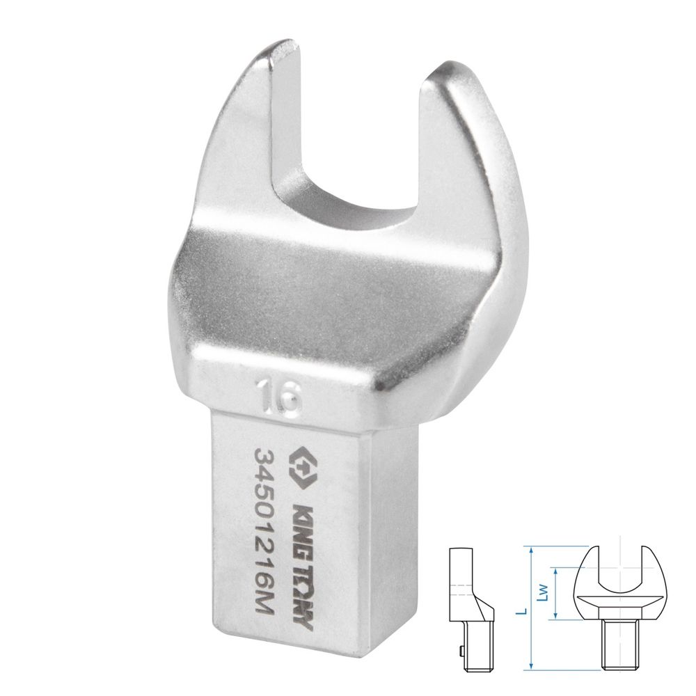 KING TONY (34501216M) Насадка рожковая серии "FIT", 16 мм, 14х18 мм