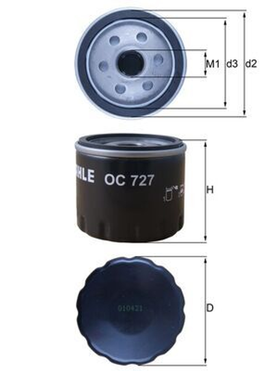 MAHLE - OC727-MAH - Oil Filter - Povrat artikla narucenog iz Njemacke nije moguc.