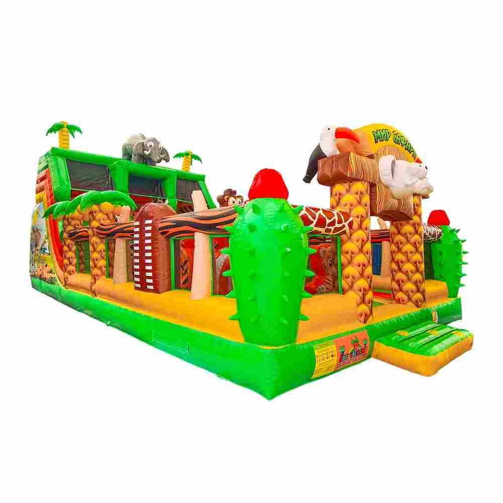 Коммерческий надувной батут «Сафари Ультра», 12*6*7 м.