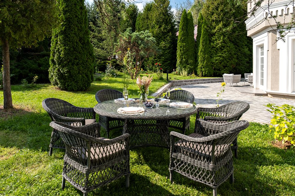 "Эспрессо–150 S" обеденная группа плетеная, цвет графит