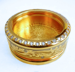 Оснастка печати "Малахит" с фианитами