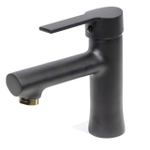 Смеситель для умывальника Дорон DL 2343В-N шаровый, черный ,короткий излив