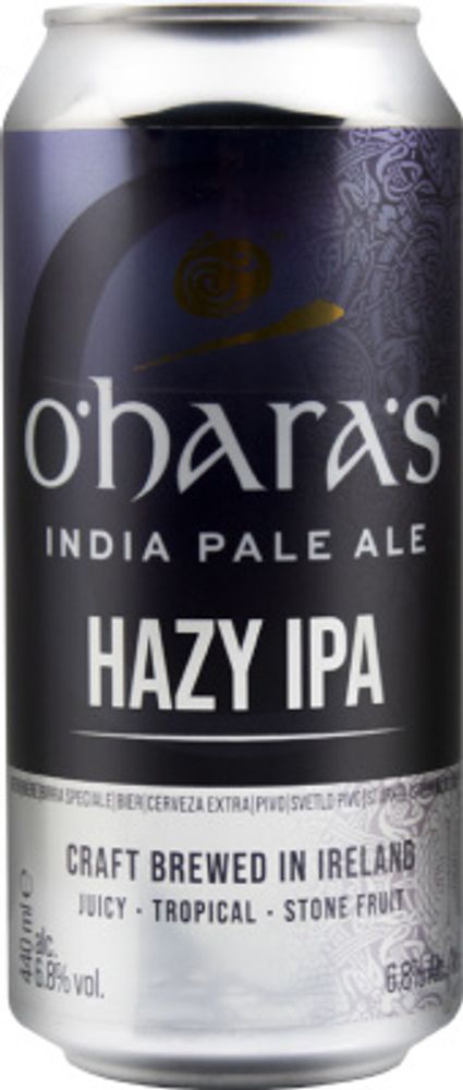 Пиво О`Харас Хейзи ИПА / O&#39;Hara`s Hazy IPA 0.44 - банка