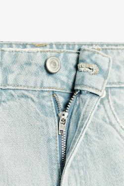 ZARA ДЖИНСОВЫЕ МИНИ-ШОРТЫ TRF СО СРЕДНЕЙ ПОСАДКОЙ, НЕБЕСНО-ГОЛУБОЙ