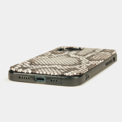 Чехол-накладка для iPhone 12 Pro Max из натуральной кожи питона, цвета Natur