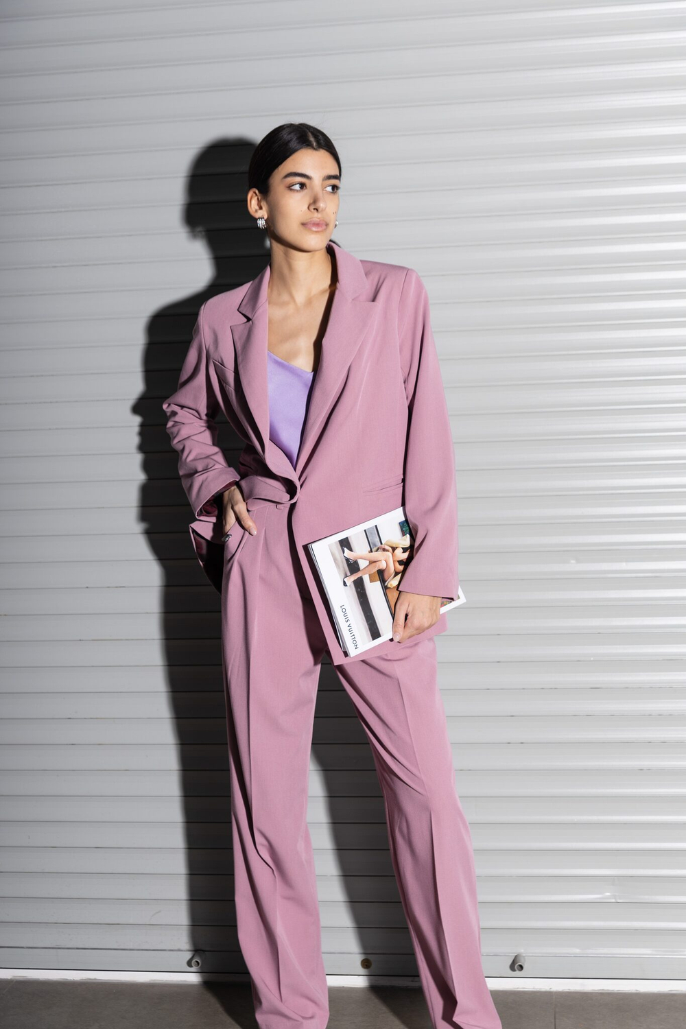 Пиджак пудровый