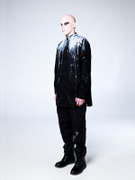 Рубашка "Черномор" с окрашиванием. Черно-белая