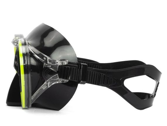 Набор маска+трубка Sargan Барракуда черный/желтый