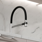 Смеситель для кухни Sancos Garda с гибким изливом, цвет хром/черный, арт. SC4009CH