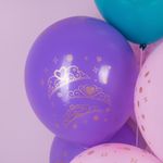 Шар (12''/30 см) С Днем Рождения, Принцесса, Ассорти, пастель, 5 ст, 25 шт.