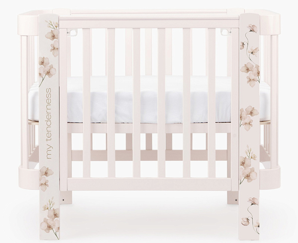 Детская кроватка-трансформер Happy baby Mommy Love в комплекте с расширением 160х70 pink