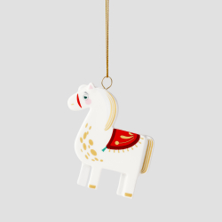 Елочная игрушка Farforite «Лошадка / Щелкунчик рождественский» в подарочном пенале