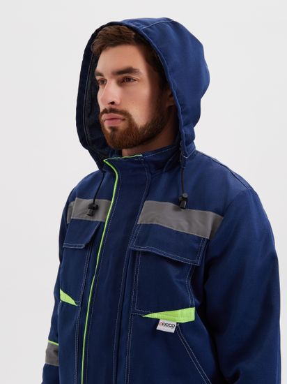 Костюм "Грань" полукомбинезон (синий) с капюшоном