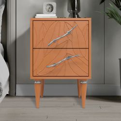 Тумба Арт Колор leaves Классик Сильвер Томленый оранжевый