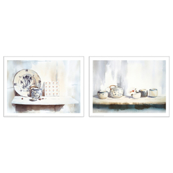 IKEA BILD  (ИКЕА БИЛД)  -  Плакат, белая и голубая керамика, 40x30 см