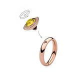Шарм Qudo Tondo Deluxe Light Topaz 647218 BR/RG