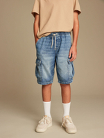 Шорты карго джинсовые для мальчика Next 505-446, Синий