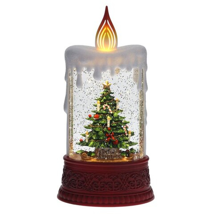 GAEM Изделие декоративное "Свеча" (подсвет, муз, вьюга, 3хААА н/п +USB), L12,5 W8 H24,5 см