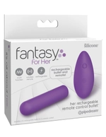 Фиолетовая вибропуля с пультом Rechargeable Remote Control Bullet - 7,62 см.