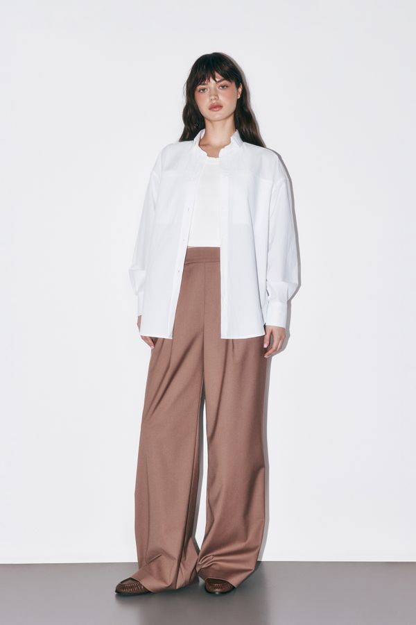 Брюки с поясом на резинке 