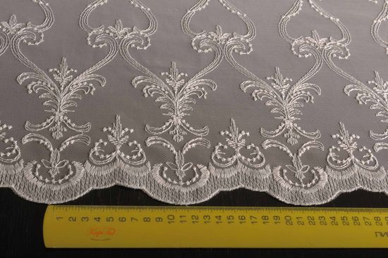 Тюль Марселла французская сетка (молочный)