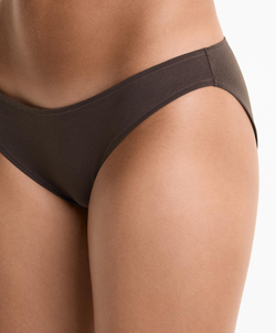 OYSHO Набор из 5 пар классических трусов из хлопковой смеси, мокко