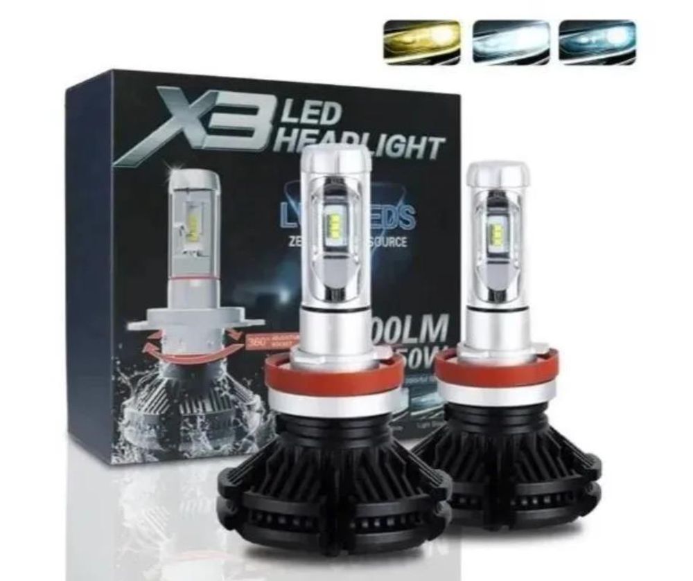 H1 / ZES Светодиодные лампы X3 Led Headlight (H1) 50W 6000Lm (2 шт. / комплект) 0.3 кг 16х15х7