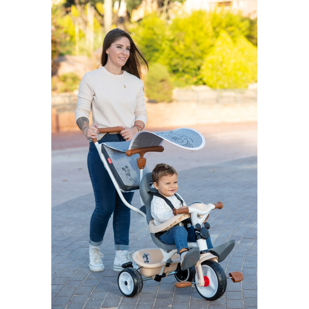 Детский трёхколёсный велосипед Smoby 741402 Микки Маус Baby Balade Plus от 10 месяцев — фото 6