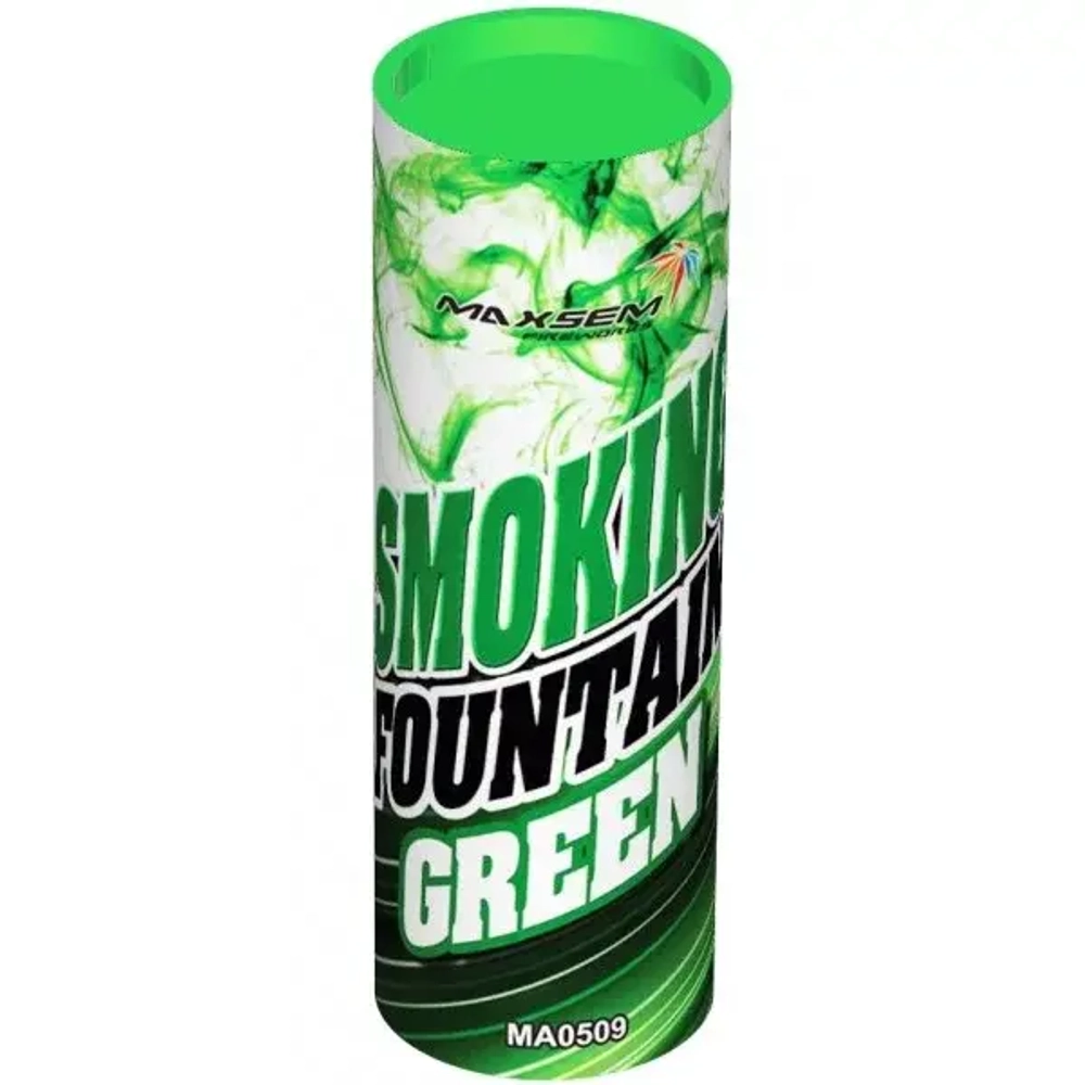 Дымовой фонтан цветной SMOKING FOUNTAIN GREEN 1,75" 30сек. h-115мм