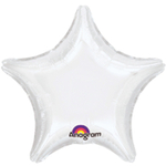 Шар фольгированный Звезда 48 см (Белый)