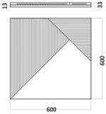 Стеновые 3D панели из наногипса в ламинации LED 60х60см