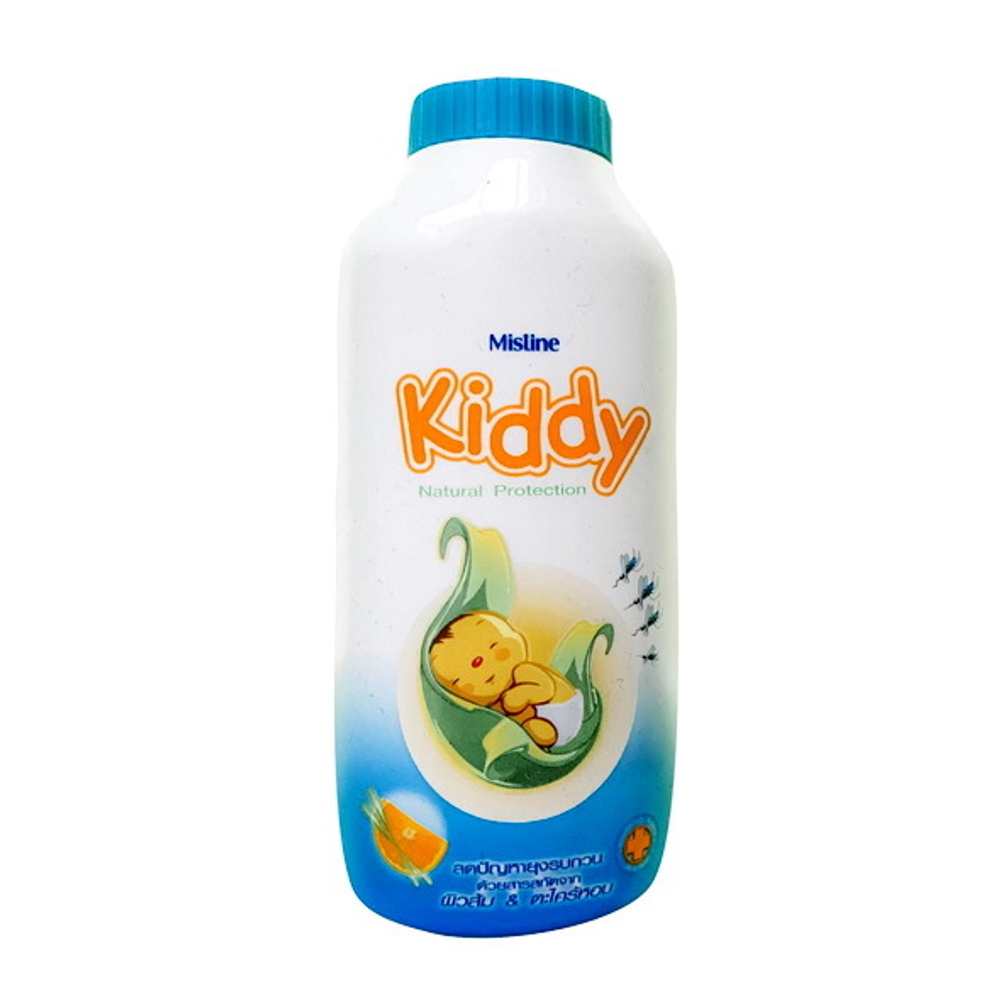 Детская тальковая присыпка с эффектом отпугивания комаров Kiddy Natural Protection Mistine 100 г..