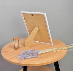 Фоторамка пластиковая 21х30 см, белый, фактура орнамент, арт. 2130.658608