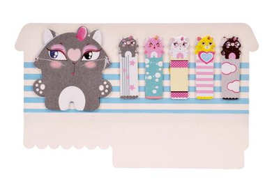 Набор стикеров с липким краем "Животные", 5+1, микс